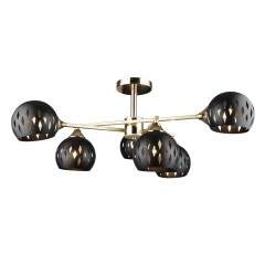 Люстра потолочная 6*Е27 MD.4211-6-S-GD+FGD