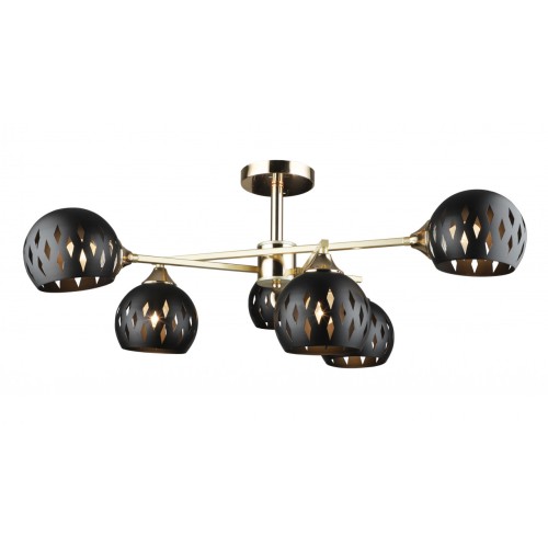 Люстра потолочная 6*Е27 MD.4211-6-S-GD+FGD