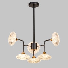 Люстра на штанге MD.1232-6-P-BK+AGD