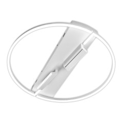 Люстра потолочная светодиодная 106W, 3000+4200К+6500K, поворотные споты, пульт ДУ, матовый белый PLC-7072-800-MWH