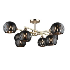 Люстра потолочная 8*Е27 MD.4211-8-S-GD+FGD