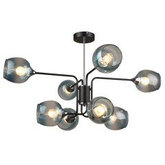Люстра потолочная 8*60Вт E27 MD.3564-8-S BK+CH
