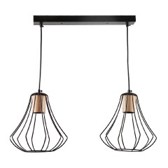 Подвесной светильник MD.9050-2-P-BK+WOOD