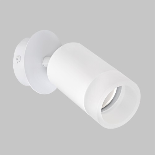 Светильник GU10 1*10W настенный спот Белый. Плафон акрил Белый матовый IL.0005.1501 WH