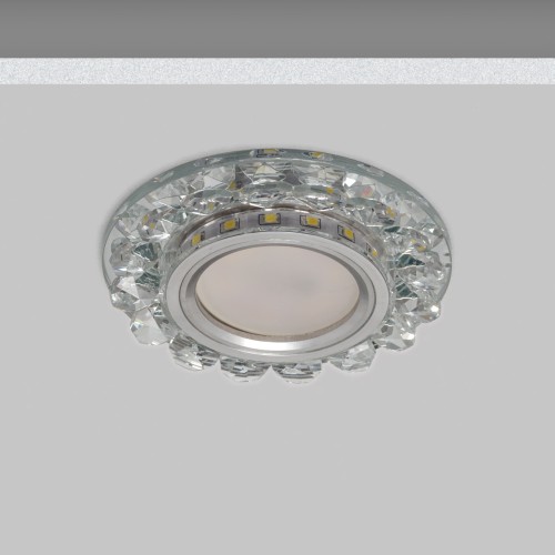 Светильник MR16+LED встраиваемый AL/CLEAR 35Вт+LED 3Вт IL.0026.0303