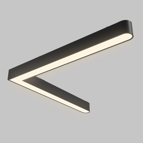 Светильник угловой рассеянного света для трековой системы UT25 48В 20Вт, 4000K, Черный IL.0007.1600-20-BK