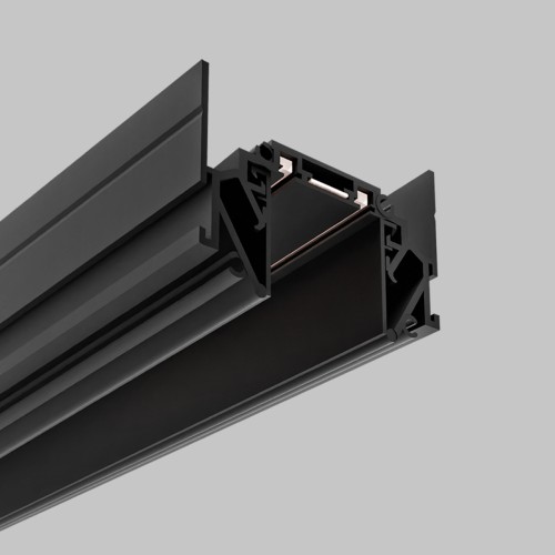 Магнитный шинопровод для потолков ПВХ трековой системы UT25 48В, 2 метра, Черный IL.0007.7002-BK