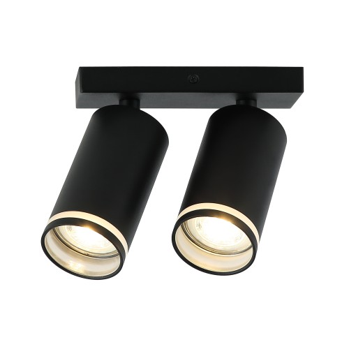 Светильник GU10 2*10W настенный спот Черный IL.0005.2001-2 BK