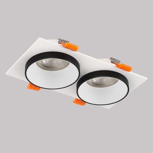 Светильник встраиваемый GU10 2x50W Белый/Черный IL.0029.0012-2-WBK