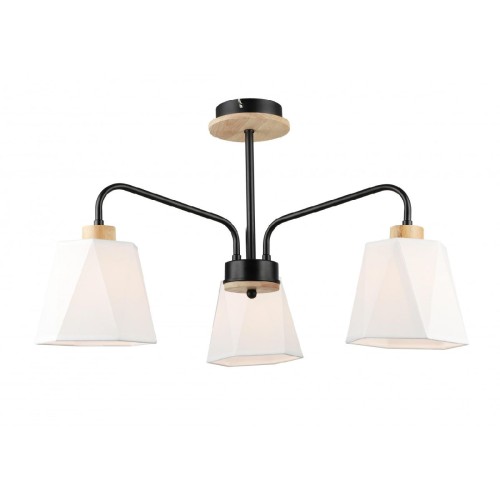 Люстра на штанге MD.5714-3-S-BK+WOOD