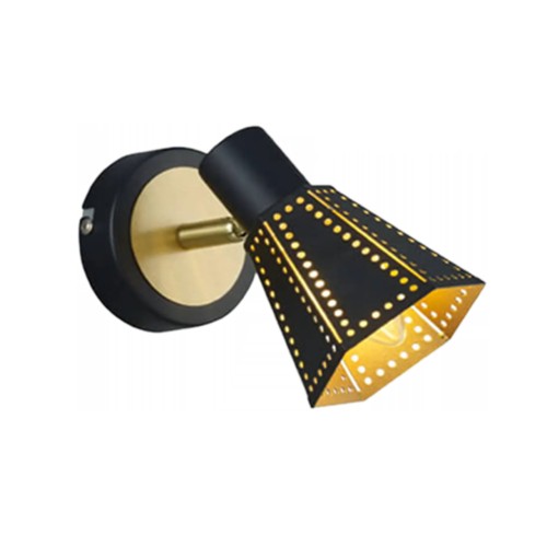 Светильник Спот 1*40Вт E14 BK+GD SP.035-11-01