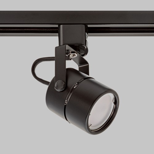 Светильник спот круглый GU5.3 для трековой системы 1 фазный трек 220В, макс 50Вт, Черный IL.0010.2150