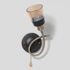 Бра 1*60Вт E14 MD.4045-1-W AB+BK