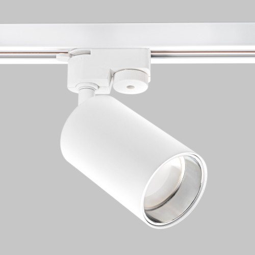 Светильник спот GU10 для трековой системы 1 фазный трек 220В, макс 10Вт, Белый/Хром IL.0010.0057