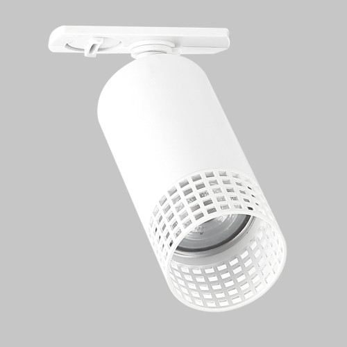 Светильник спот GU10 для трековой системы 1 фазный трек 220В, макс 50Вт, Белый IL.0010.0016-WH