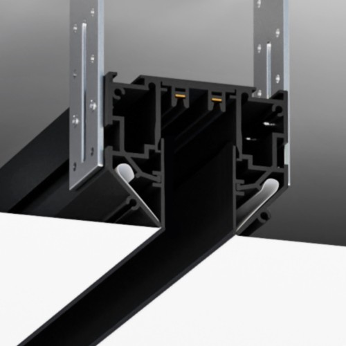 Шинопровод для натяжных потолков ПВХ трековой системы SMART LINE 220В, 2м, Черный IL.0050.3000-2-BK