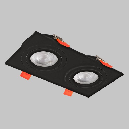 Купить встраиваемый поворотный светильник GU10 2x50W черный IL.0029.0008-2-BK