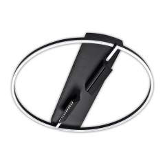 Люстра потолочная светодиодная 106W, 3000+4200К+6500K, поворотные споты, пульт ДУ, матовый черный PLC-7072-800-MBK