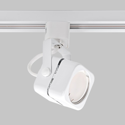 Светильник спот квадратный GU5.3 для трековой системы 1 фазный трек 220В, макс 50Вт, Белый IL.0010.0051