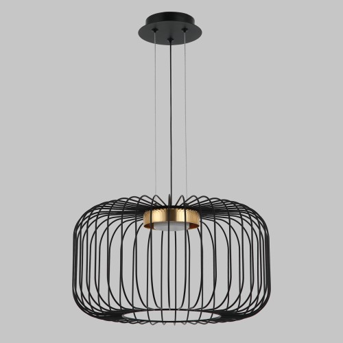 Люстра подвесная, 1*GX53, черный+бронза MD.23105-1-P-BK+BR