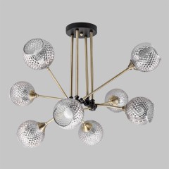 Люстра потолочная 8*Е27 MD.5299-8-S-AB+BK