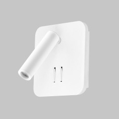 Светильник светодиодный квадратный с подсветкой 3W + 9W настенный 220V, 3000K, Белый IL.0005.2101 WH