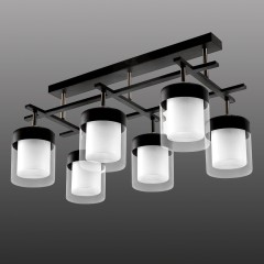 Люстра потолочная, 6*E27, черный+бронза MD.06593-6-S-BK+AB