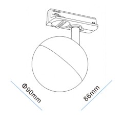 Светильник рассеянного света GX53 max 12W на однофазный трек 220V, Черный IL.0010.0022-BK