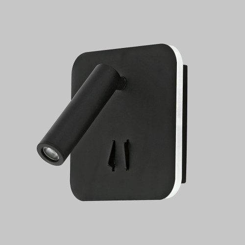 Светильник светодиодный квадратный с подсветкой 3W + 9W настенный 220V, 3000K, Черный IL.0005.2101 BK