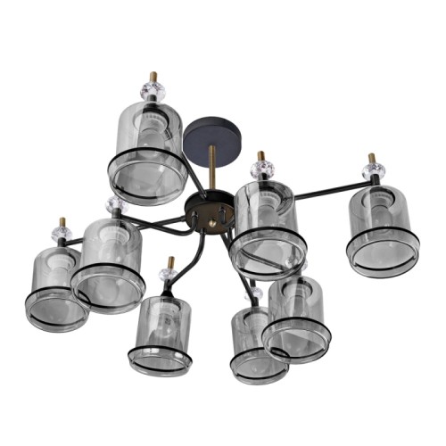 Люстра на штанге MD.4890-8-S COFFEE+FGD