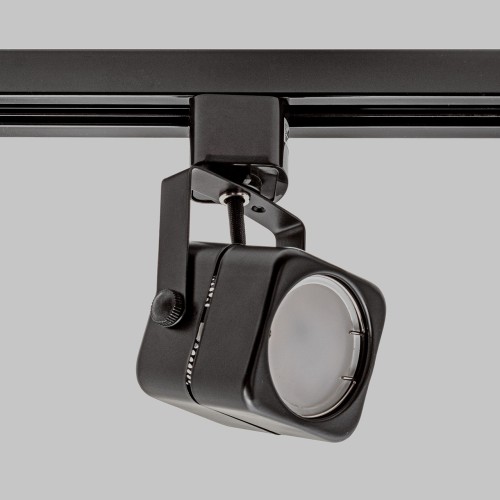 Светильник спот квадратный GU5.3 для трековой системы 1 фазный трек 220В, макс 50Вт, Черный IL.0010.2151