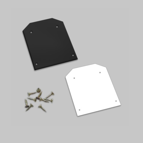 Комплект торцевых заглушек для профиля IL.0050.3400, трековой системы SMART LINE 220В, Черный/Белый IL.0050.3405-BK_WH