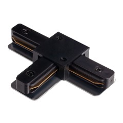 T - соединитель питания для накладного шинопровода трековой системы 1 фазный трек 220В, Черный IL.0010.2142