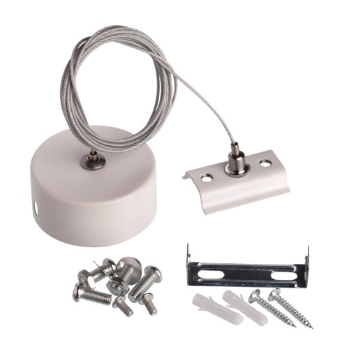 Подвес 2м для накладного шинопровода трековой системы 1 фазный трек 220В, Белый IL.0010.0045