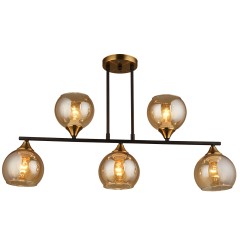 Люстра потолочная 5*60Вт E27 MD.1234-5-S BK+CP