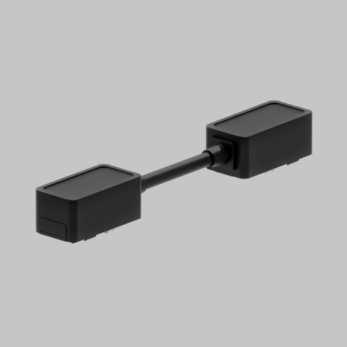 I - соединитель питания для магнитного шинопровода трековой системы UT25 48В, длина 163мм, Черный IL.0007.3010-163-BK