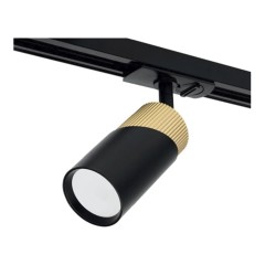 Светильник направленного света GU10 max 10W на однофазный трек 220V, Черный / Матовое золото IL.0010.0024-BMG