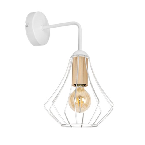 Бра настенное Е27 1*60Вт MD.9053-1-W-WH+WOOD