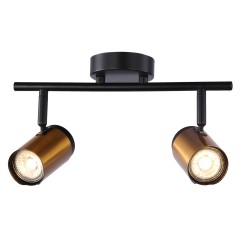 Светильник Спот 2*50Вт GU10 BK+AB SP.033-72-52