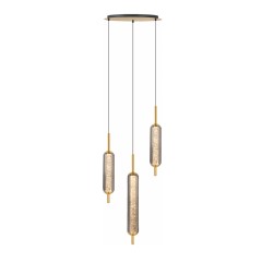 Люстра подвесная светодиодная 3*5W, 4000K, 340мм, плафон серый дым PLC-7076-340-3P-GREY