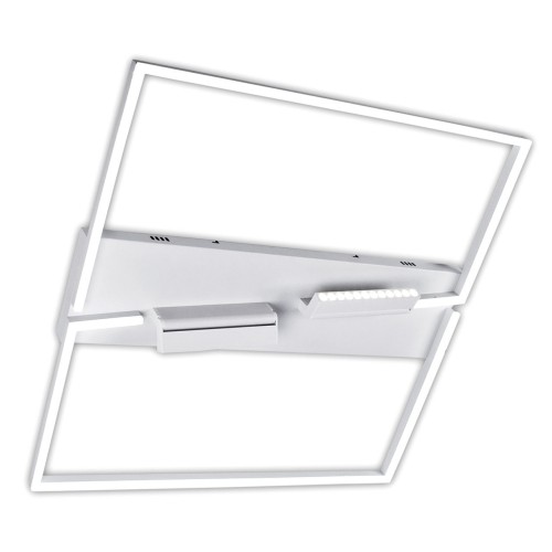 Люстра потолочная светодиодная 124W, 3000+4200К+6500K, поворотные споты, пульт ДУ, матовый белый PLC-7071-800-MWH