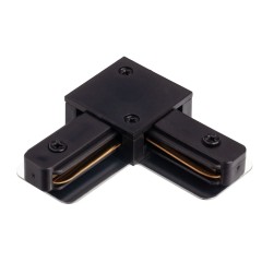 L - соединитель питания для накладного шинопровода трековой системы 1 фазный трек 220В, Черный IL.0010.2141