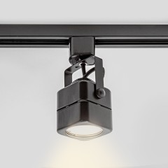 Светильник спот квадратный GU5.3 для трековой системы 1 фазный трек 220В, макс 50Вт, Черный IL.0010.2151