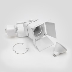 Светильник спот со шторками GU5.3 для трековой системы 1 фазный трек 220В, макс 50Вт, Белый IL.0010.0052