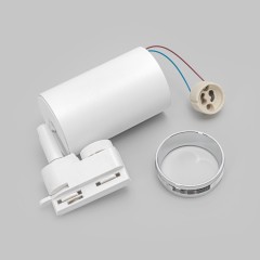 Светильник спот GU10 для трековой системы 1 фазный трек 220В, макс 10Вт, Белый/Хром IL.0010.0057