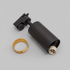 Светильник спот GU10 для трековой системы 1 фазный трек 220В, макс 10Вт, Черный/Золото IL.0010.2157