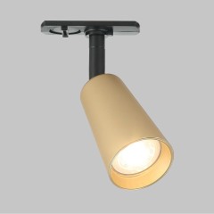 Светильник спот GU10 для трековой системы 1 фазный трек 220В, макс 50Вт, Черный/Матовое золото IL.0010.0015-BMG