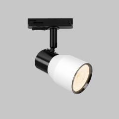 Светильник спот GU10 для трековой системы 1 фазный трек 220В, макс 50Вт, Белый/Черный IL.0010.0019-WBK