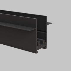 Шинопровод встраиваемый под ГКЛ 12 мм трековой системы SMART LINE 220В, 2м, Черный IL.0050.2000-2-BK