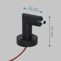 IN-соединитель настенно-потолочный монтаж 24В с проводом, осветительной системы THIN and SMART, Черный IL.0060.4004-W-BK